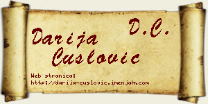 Darija Ćuslović vizit kartica